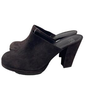 Gianni Bini Healed Mules Brown Suede Size 8.5